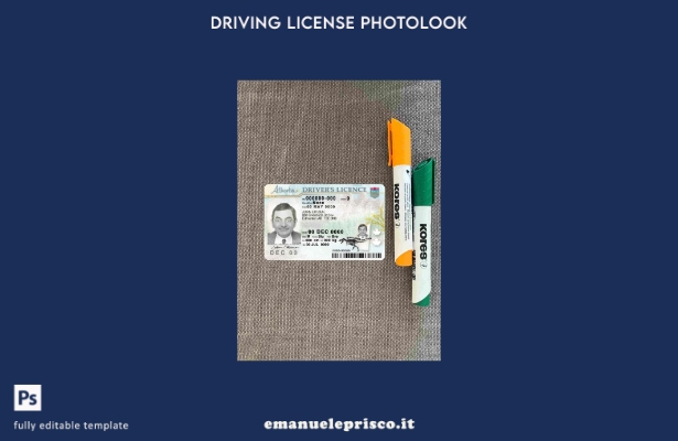 modello FRONTALE photolook DL della provincia di Canada Alberta stile verificato